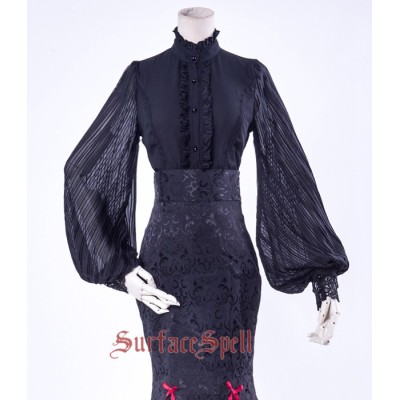 Surface Spell Gothic Lorelei Chiffon Blouse